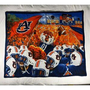 Auburn University Tigers Football Throw Blanket Vintage 1990’s - size 45" x 55"